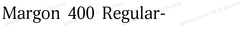 Margon 400 Regular字体转换